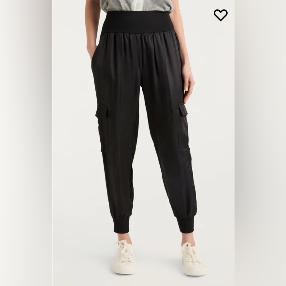 Cinq à Sept Black Cargo Joggers